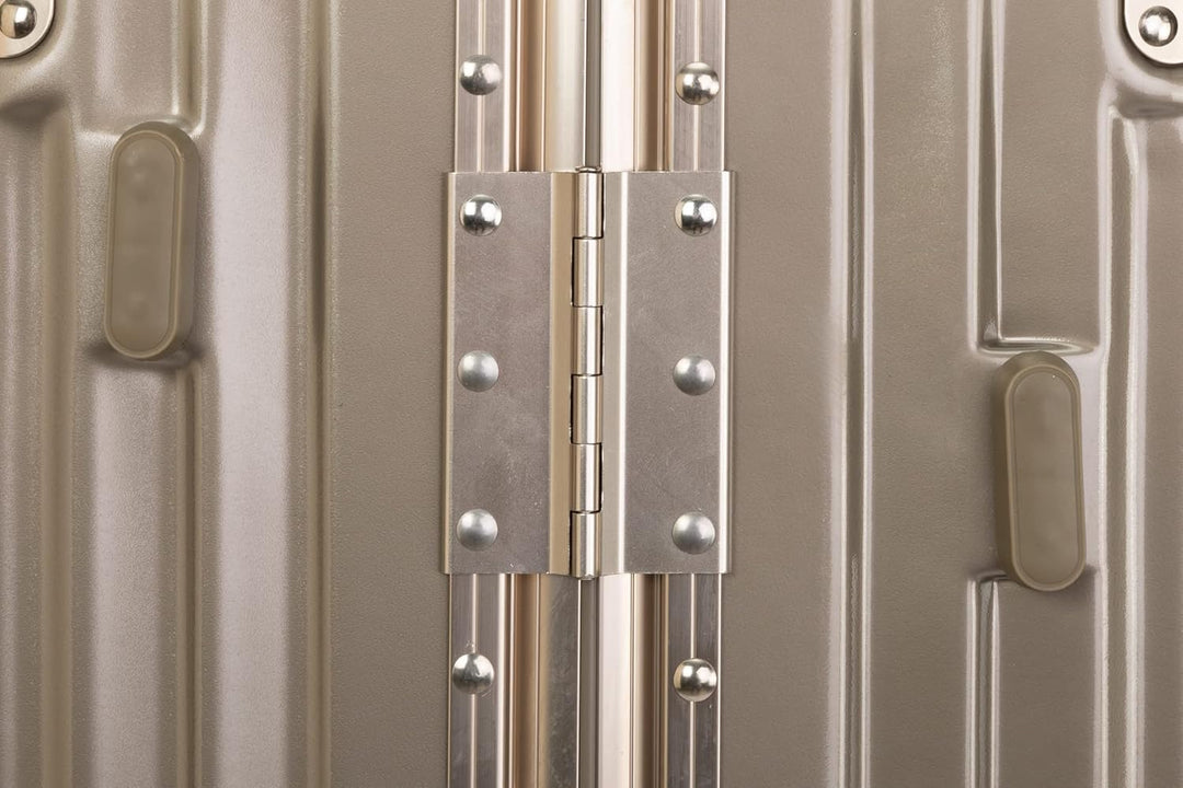 Travelhouse London Koffer Gold S-55cm, L-55cm · 2er-Set · Alu-Rahmen · Polykarbonat Hartschale · Han