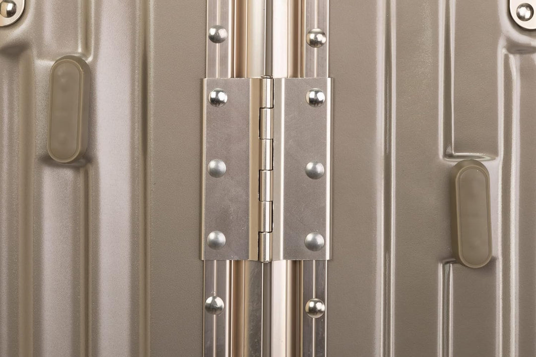 Travelhouse London Koffer Gold S-55cm, L-55cm · 2er-Set · Alu-Rahmen · Polykarbonat Hartschale · Han