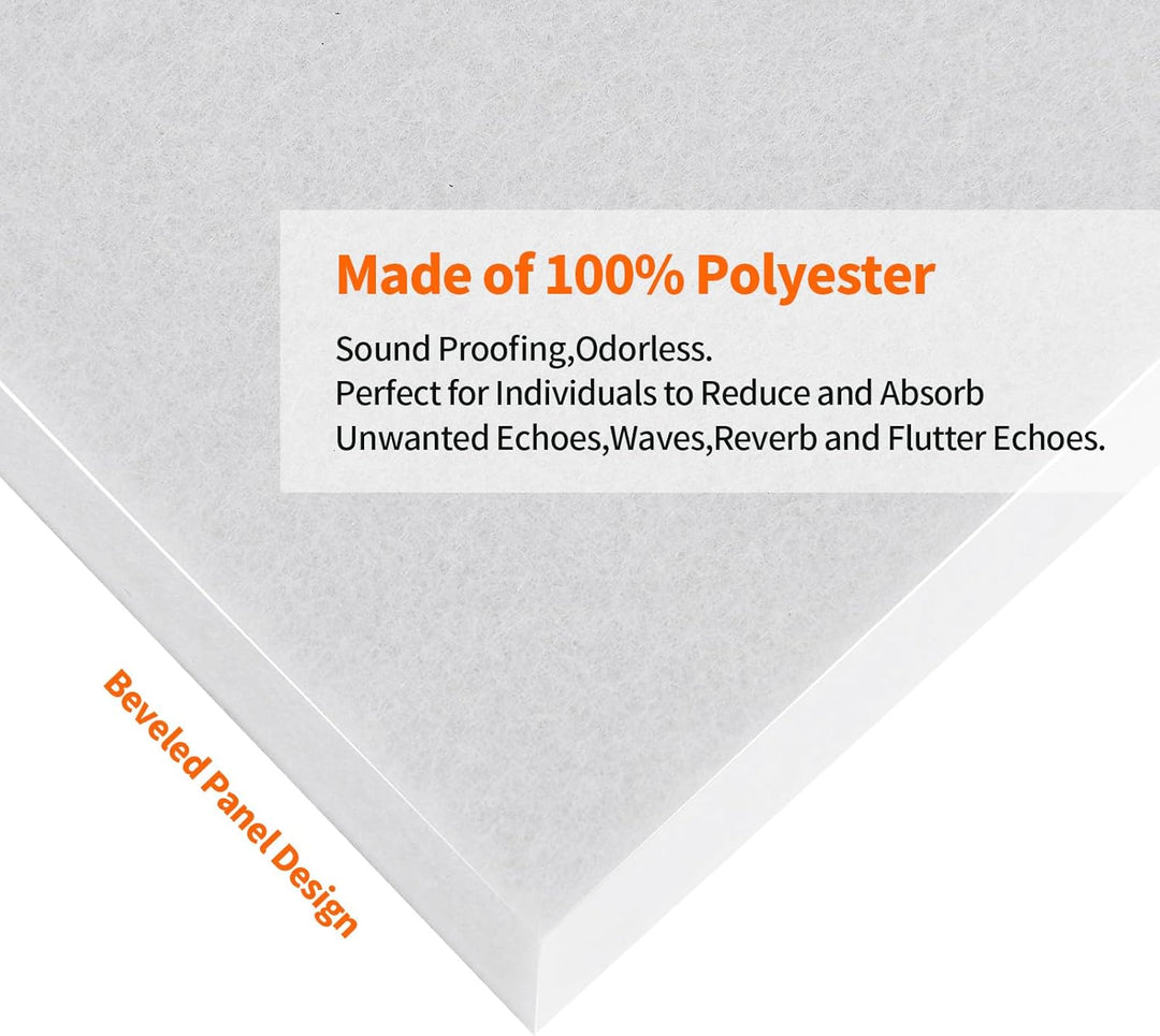 Rdutuok 12 Stück Akustik Panel,30x26x1cm Hexagon Akustik Absorber Schallschutzplatten Akustikpaneele