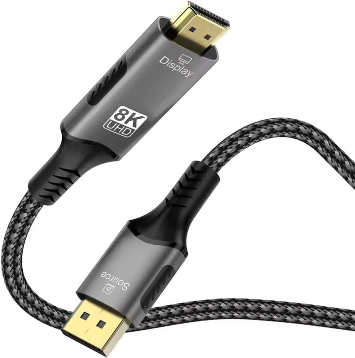 PremiumCord 8K Kabel DisplayPort 1.4 auf HDMI 2.1, Stecker auf Stecker, Auflösung 8K@60Hz,4K@144Hz,