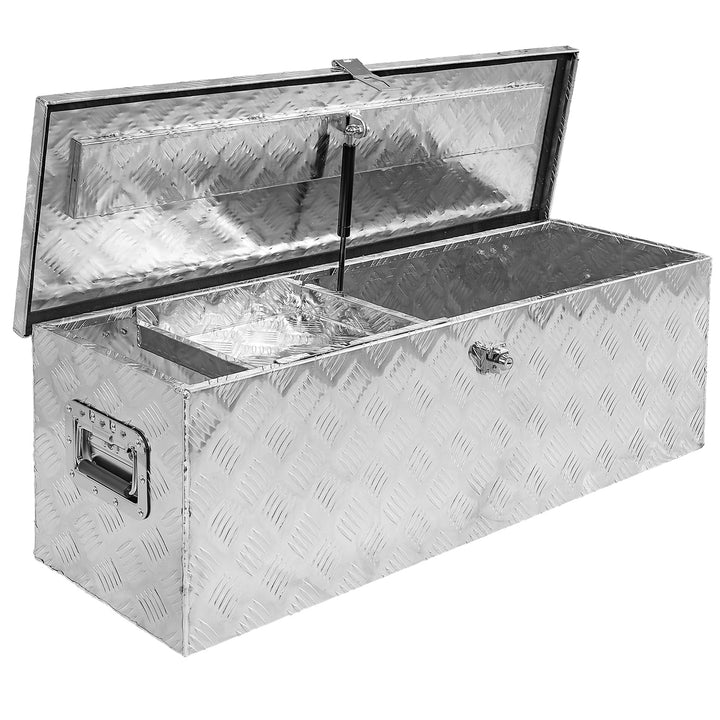 Trucky Set Truckbox D100 + Einhängefach Werkzeugbox Werkzeugkiste Anhängerbox Alubox Aluminium Box E