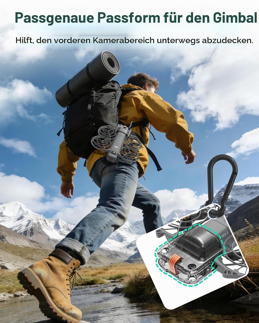 Gimbalschutz für DJI Neo 2 Drohne, Gimbalabdeckung für DJI Neo 2 Zubehör, kompakt leicht tragbar für
