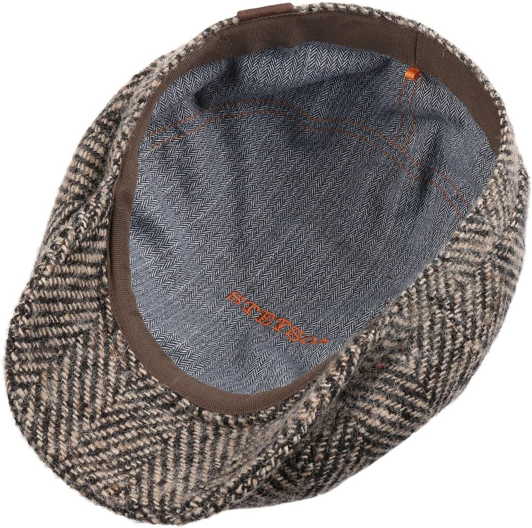 Stetson Herren Schurwoll-Fischgräten-Hutteras-Mütze Beige 55 beige, 55 beige