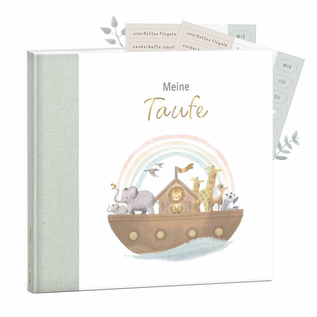 mintkind® Gästebuch Taufe Salbei - Taufbuch für Junge & Mädchen, Taufgeschenk & Taufalbum, 72 Seiten
