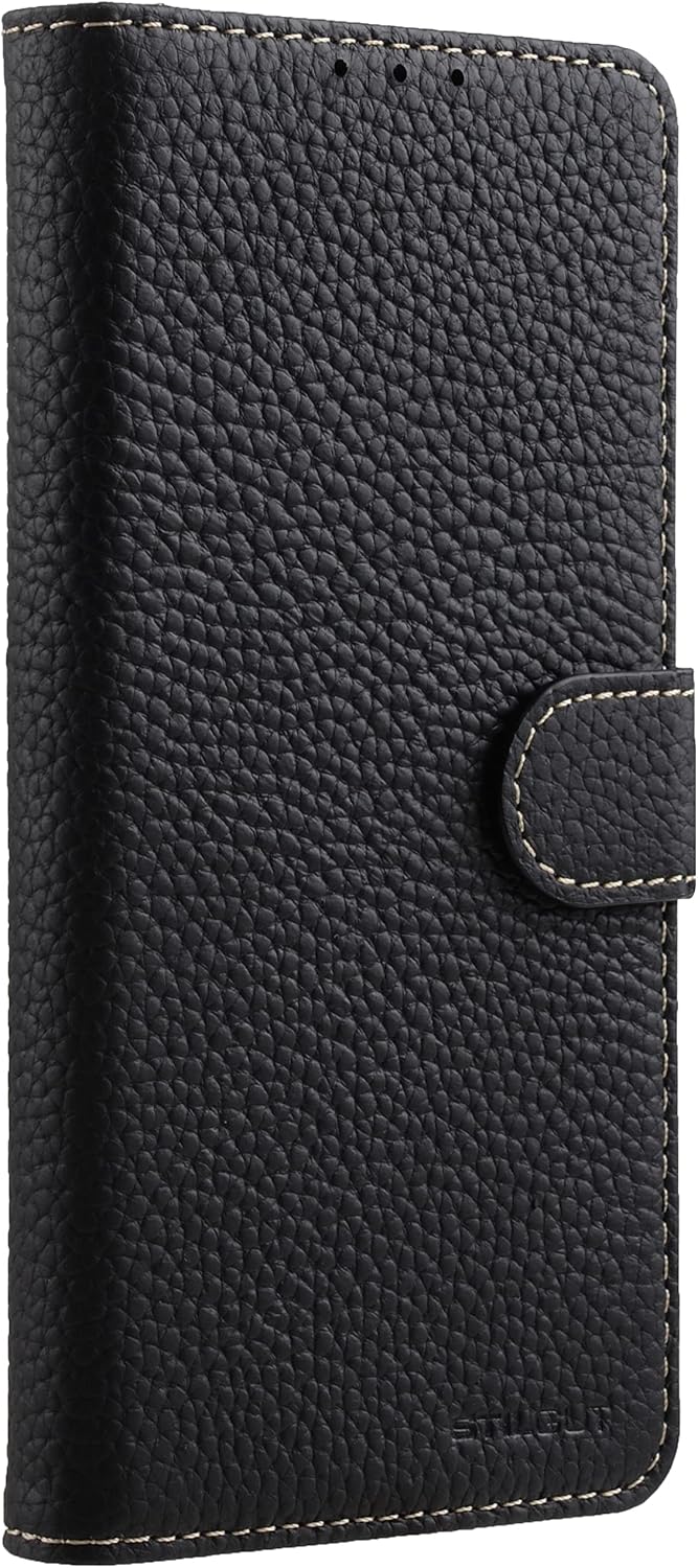 STILGUT Talis kompatibel mit Samsung Galaxy S23 Plus Hülle mit Kartenfach aus Leder, Wallet Case, Le