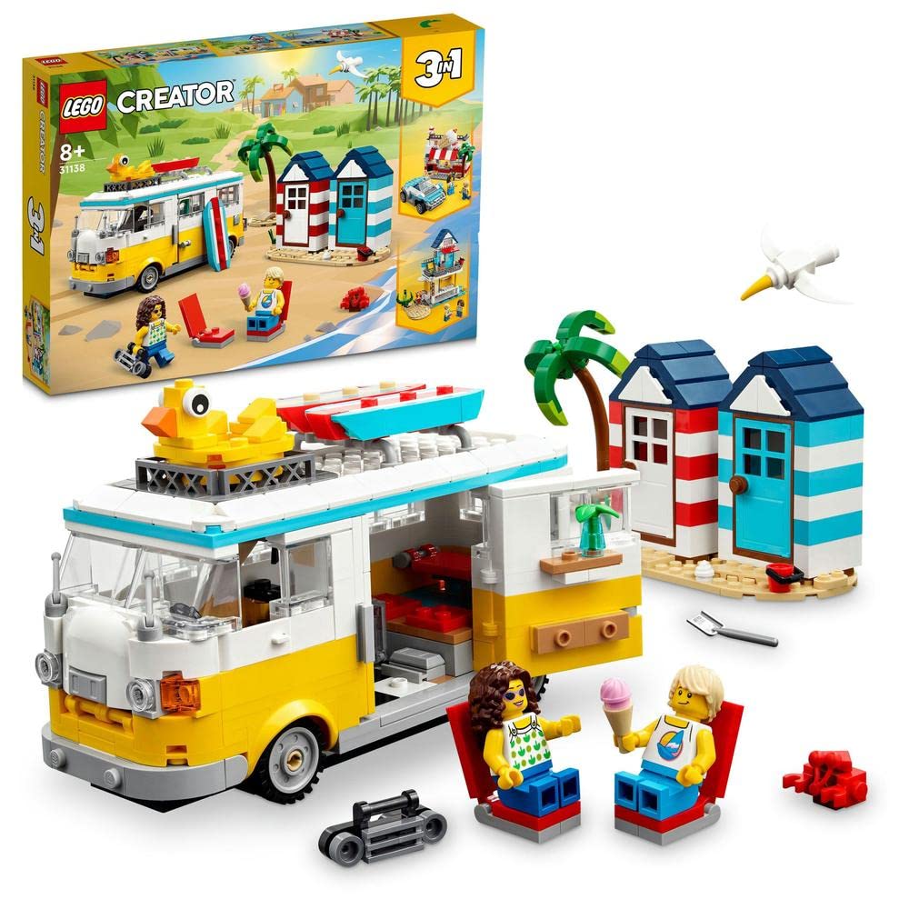 LEGO Creator 31138 Strandcampingbus Bauset für Kinder ab 4 Jahren