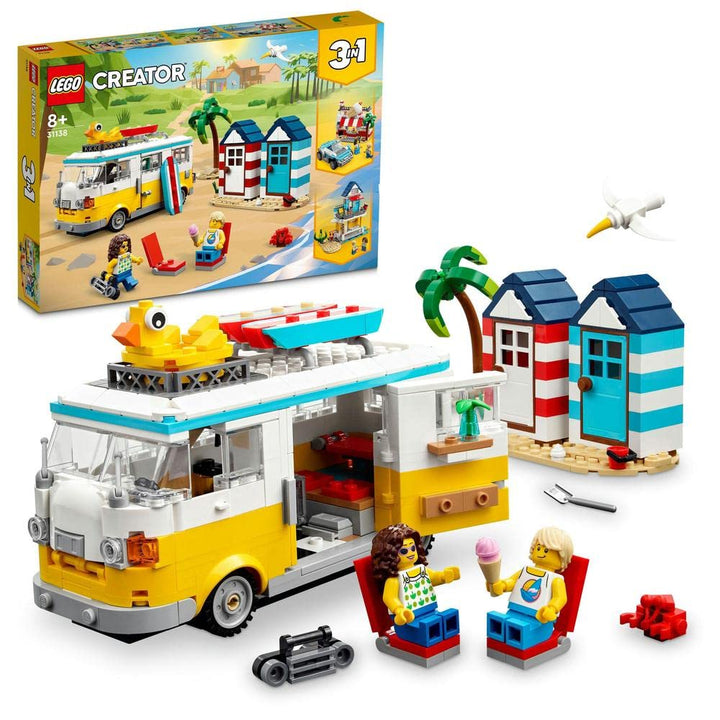LEGO Creator 31138 Strandcampingbus Bauset für Kinder ab 4 Jahren