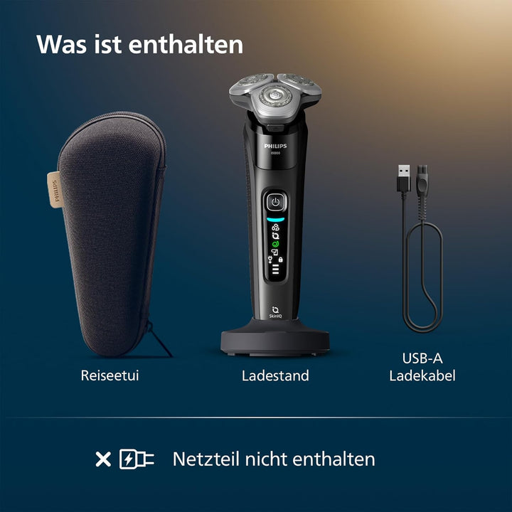Philips Rasierer i9000, Elektrischer Nass-und Trockenrasierer für Männer mit integriertem Trimmer, s