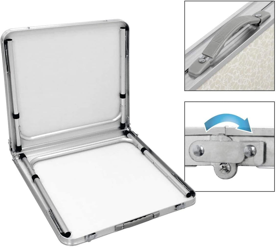 PowerTools Klapptisch für Kinder, kleiner Klapptisch mit 1,2 m Tisch, Aluminium-Klapptisch, Laptop f