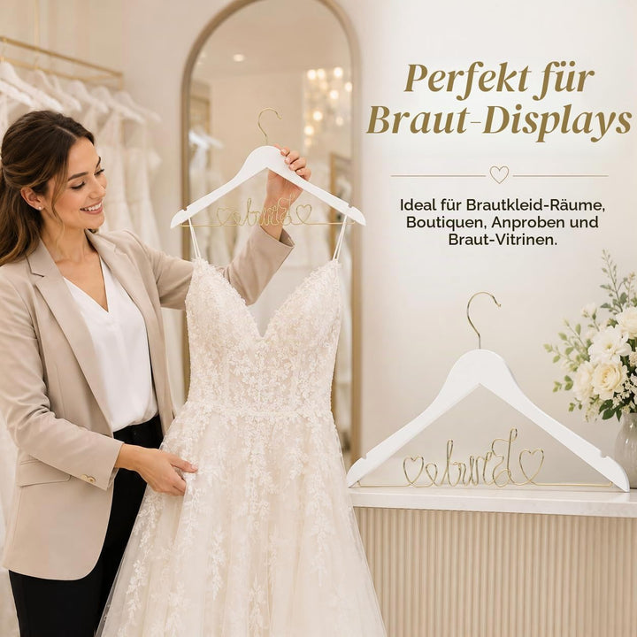 FOMIYES Hochzeitskleiderbügel Für Die Braut Brautbügel Brautaccessoire Brauthochzeitsandenken - Weis