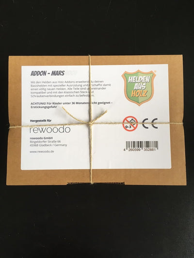 rewoodo Helden Aus Holz Mars Erweiterungsset Holzspielzeug ab 3 Jahren Made in Germany Erweiterungss
