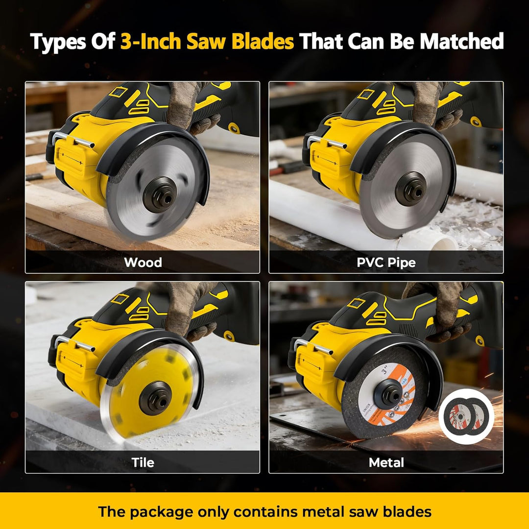 Akku-Winkelschleifer für Dewalt 18/20 V, bürstenloser Mini-Winkelschleifer, 20.000 U/min, 75 mm, kle