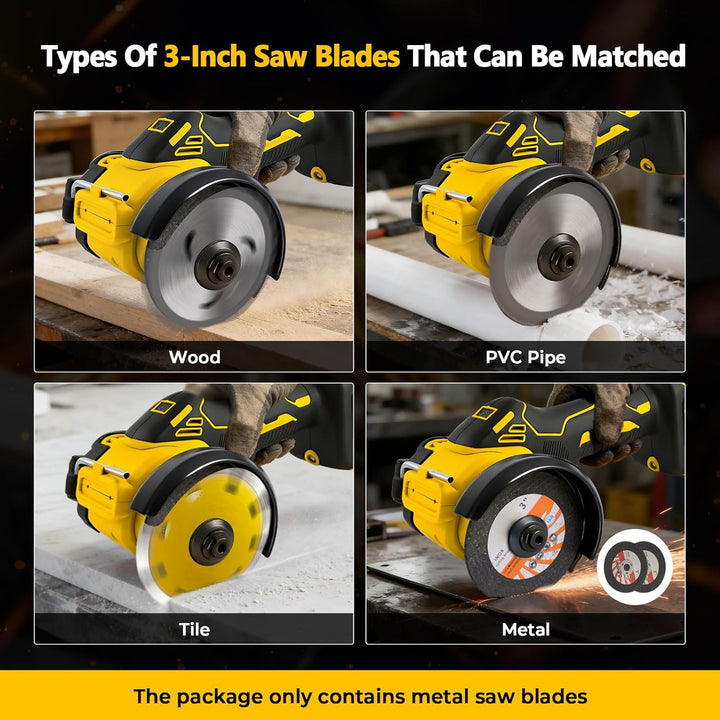 Akku-Winkelschleifer für Dewalt 18/20 V, bürstenloser Mini-Winkelschleifer, 20.000 U/min, 75 mm, kle