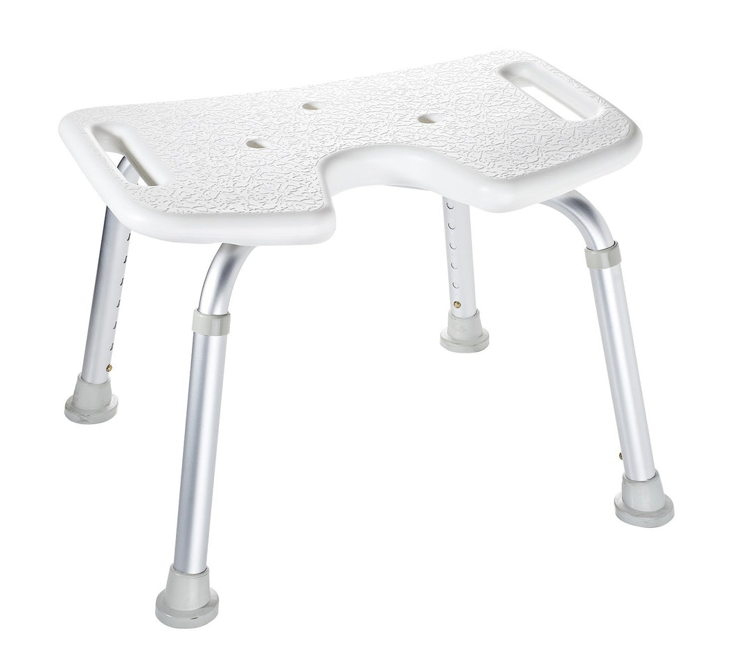 RIDDER Assistent A0050501 Bad-Hocker, Dusch-Hocker mit Hygieneausschnitt, weiss