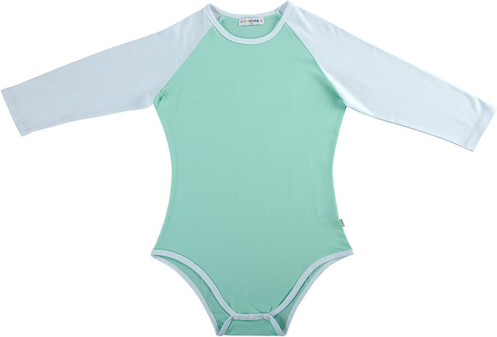 LittleForBig Baumwolle Strampler Onesie Pyjamas Bodysuit -Baseball Raglan Ärmel, XS