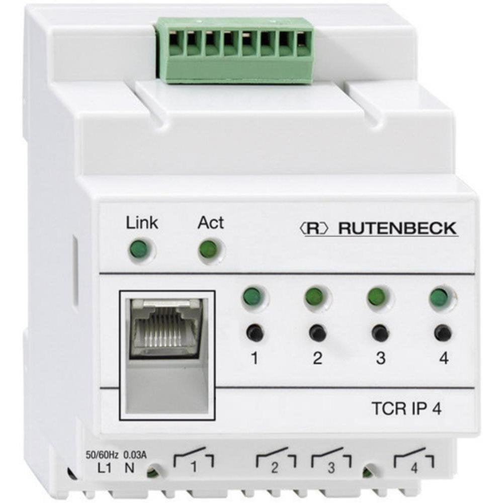 Rutenbeck 700802610 REG Fernschaltgerät über TCP Netzwerk 4-Fach, TCR IP 4