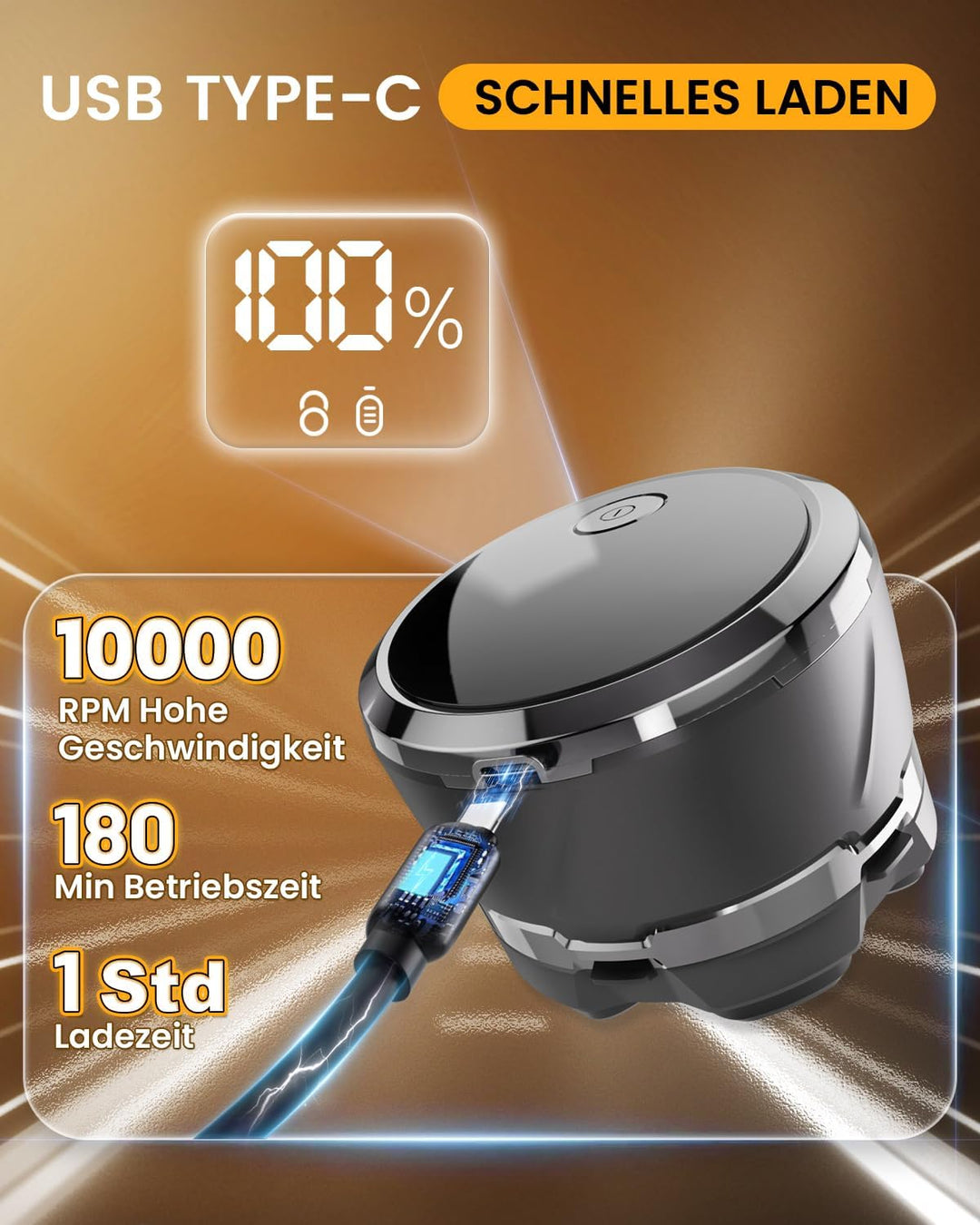 Glatzen Rasierer Herren, 2026 Verbessert IPX8 Wasserdicht 6D Flexibler Glatzenrasierer, Magnetische