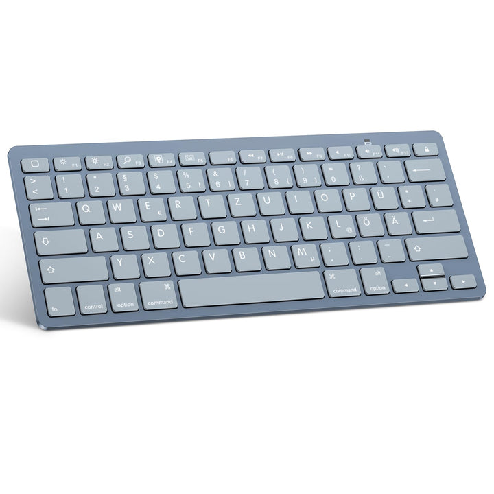 OMOTON deutsche Bluetooth Tastatur für iPad 10.9/10.2/9.7, Air 6/5/4/3, Pro 13/12.9/11/10.5 und iPho