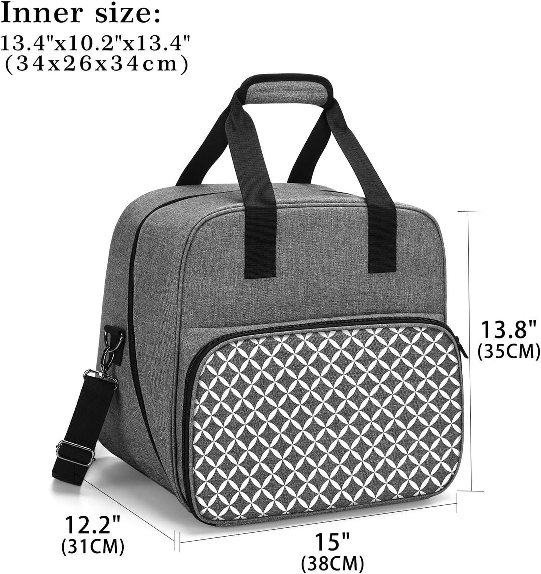 Yarwo Overlocktasche mit Grosser Öffnung, Cover-/ Overlock Transpot/Aufbewahrungstasche für meiste g