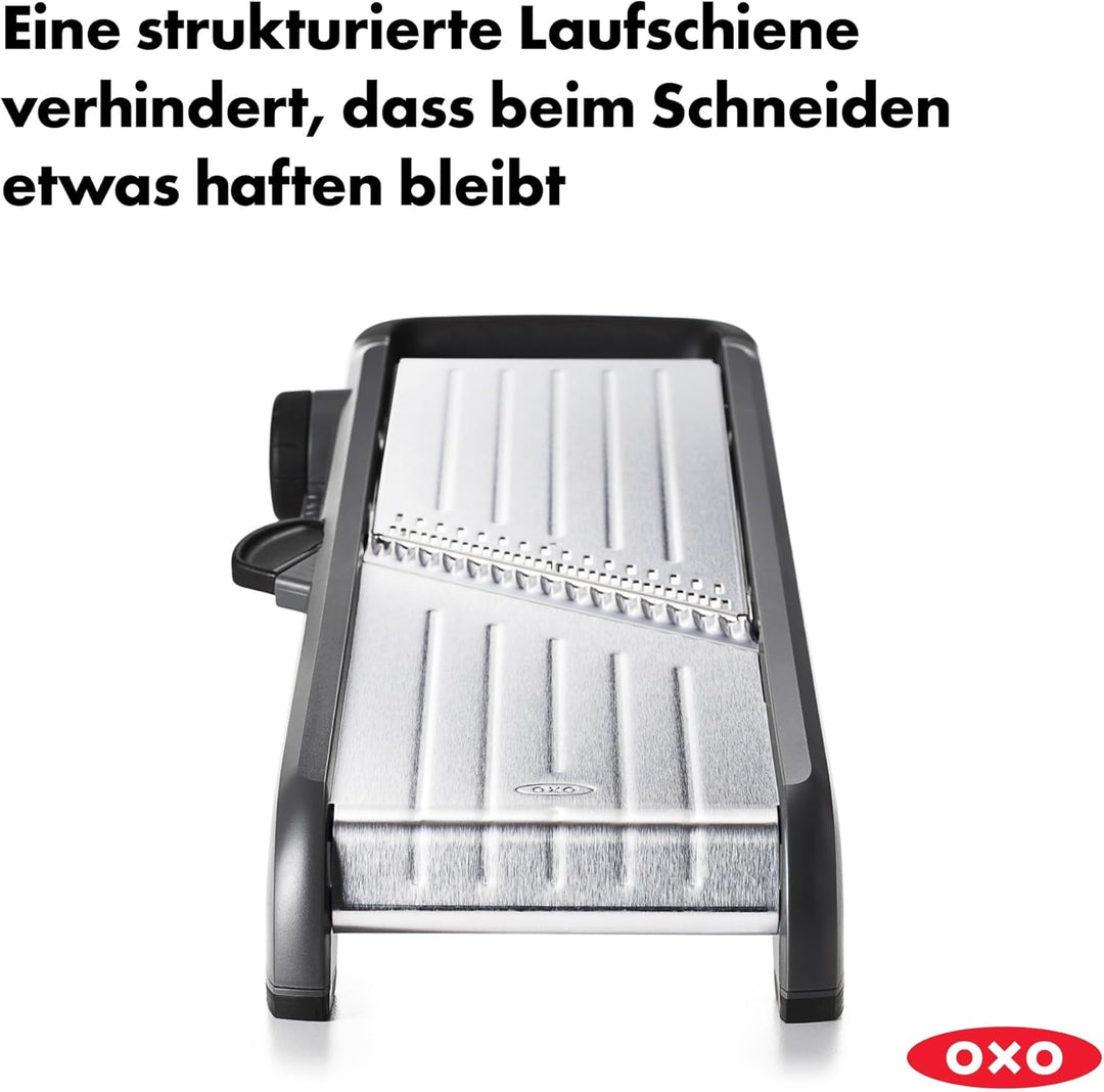 OXO Good Grips Profi Obst- und Gemüsehobel 2.0 mit Klingen aus japanischem Edelstahl, grau Single Ch