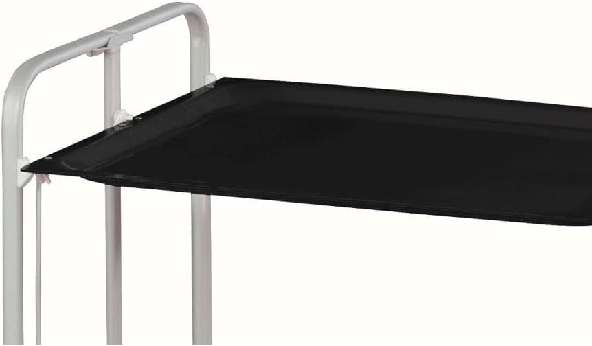 DON HIERRO - Servierwagen, klappbar, 2 Böden, grauem Rahmen. BAUHAUS-Schwarz, Schwarz