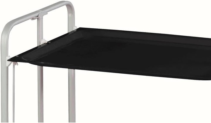 DON HIERRO - Servierwagen, klappbar, 2 Böden, grauem Rahmen. BAUHAUS-Schwarz, Schwarz
