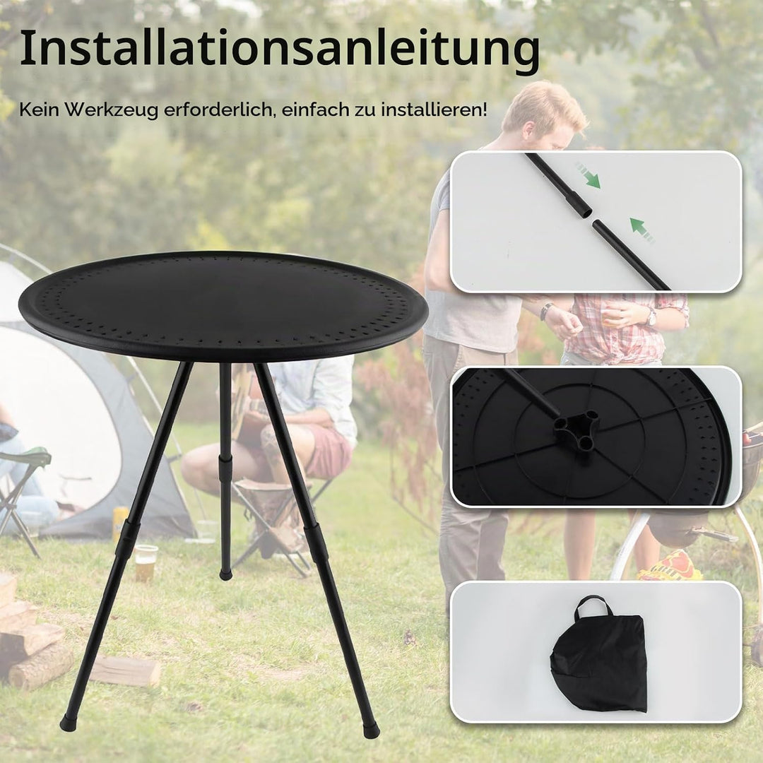 dellyy Camping Tisch Mini Faltbarer 38cm Klappbar Ausziehbarer Campingtisch Mini|Picknicktisch Outdo