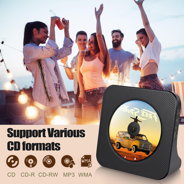 Tragbarer CD-Player Akku 4000mAh, Bluetooth CD-Player für das Auto, Kinder-Musikplayer mit Lautsprec