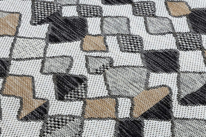 Teppich SISAL Cooper Diamanten, Zickzack Innen &amp; Aussen Hochwertiges Flachgewebe Schlafzimmer/Terras