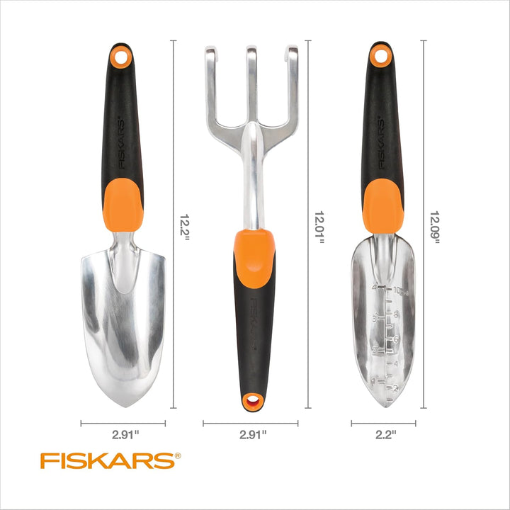 Fiskars Ergo Gartenwerkzeug-Set Recyclable Package schwarz/orange, Recyclable Package