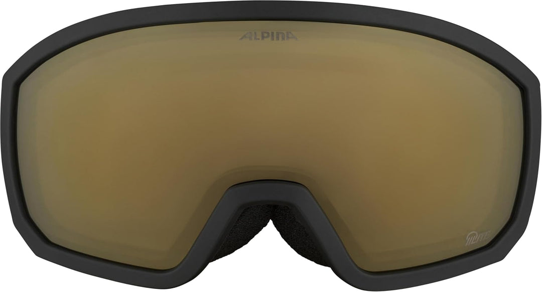 ALPINA Unisex Kinder Scarabeo Jr. Q-lite Skibrille (1er Pack) Kids black matt, Kids black matt