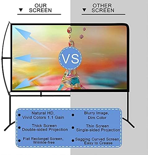 Leinwand Beamer 266X150Cm (120'') 16:9 Mobile Beamer leinwand Einfach Montage Und Bedienung Eeignet