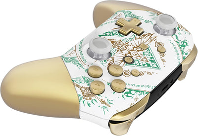 eXtremeRate Griff Hülle Set kompatibel mit Nintendo Switch Pro Controller, DIY-Ersatz Front Case/Bac