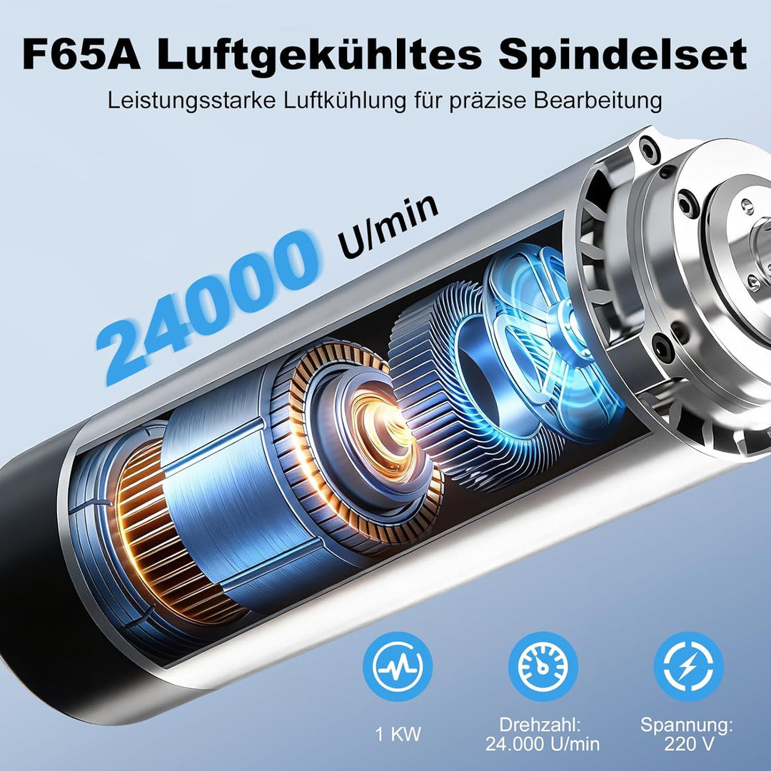 Twotrees 1000w CNC-Luftgekühlter Spindelsatz Spindelmotor für Twotrees TTC 450 Pro/450 Ultra, 24.000