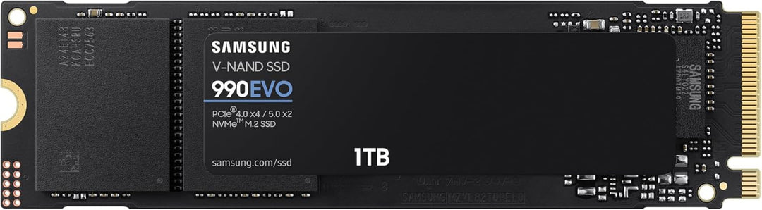 Samsung 990 EVO NVMe M.2 SSD 1 TB, PCIe 4.0 x4 / PCIe 5.0 x2, NVMe 2.0 (2280), 5.000 MB/s Lesen, 3.2