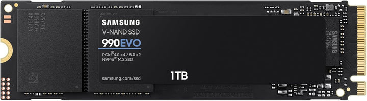 Samsung 990 EVO NVMe M.2 SSD 1 TB, PCIe 4.0 x4 / PCIe 5.0 x2, NVMe 2.0 (2280), 5.000 MB/s Lesen, 3.2