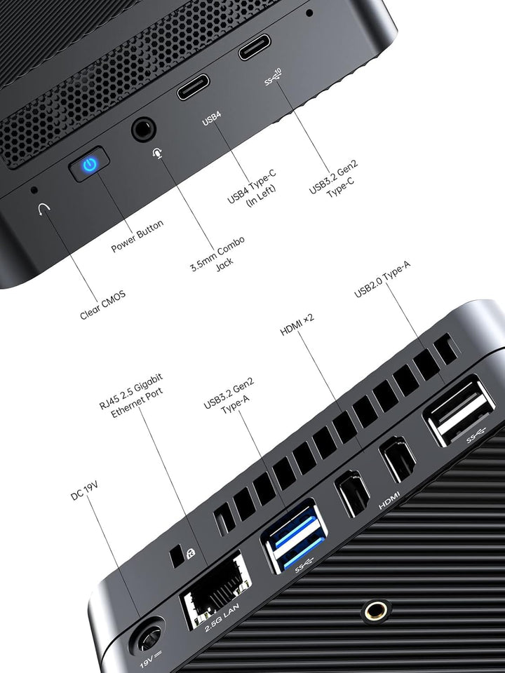MINIS FORUM Venus Series UM773 Lite Mini PC, AMD Ryzen 7 7735HS 8C/16T bis zu 4,75 GHz Und AMD Radeo