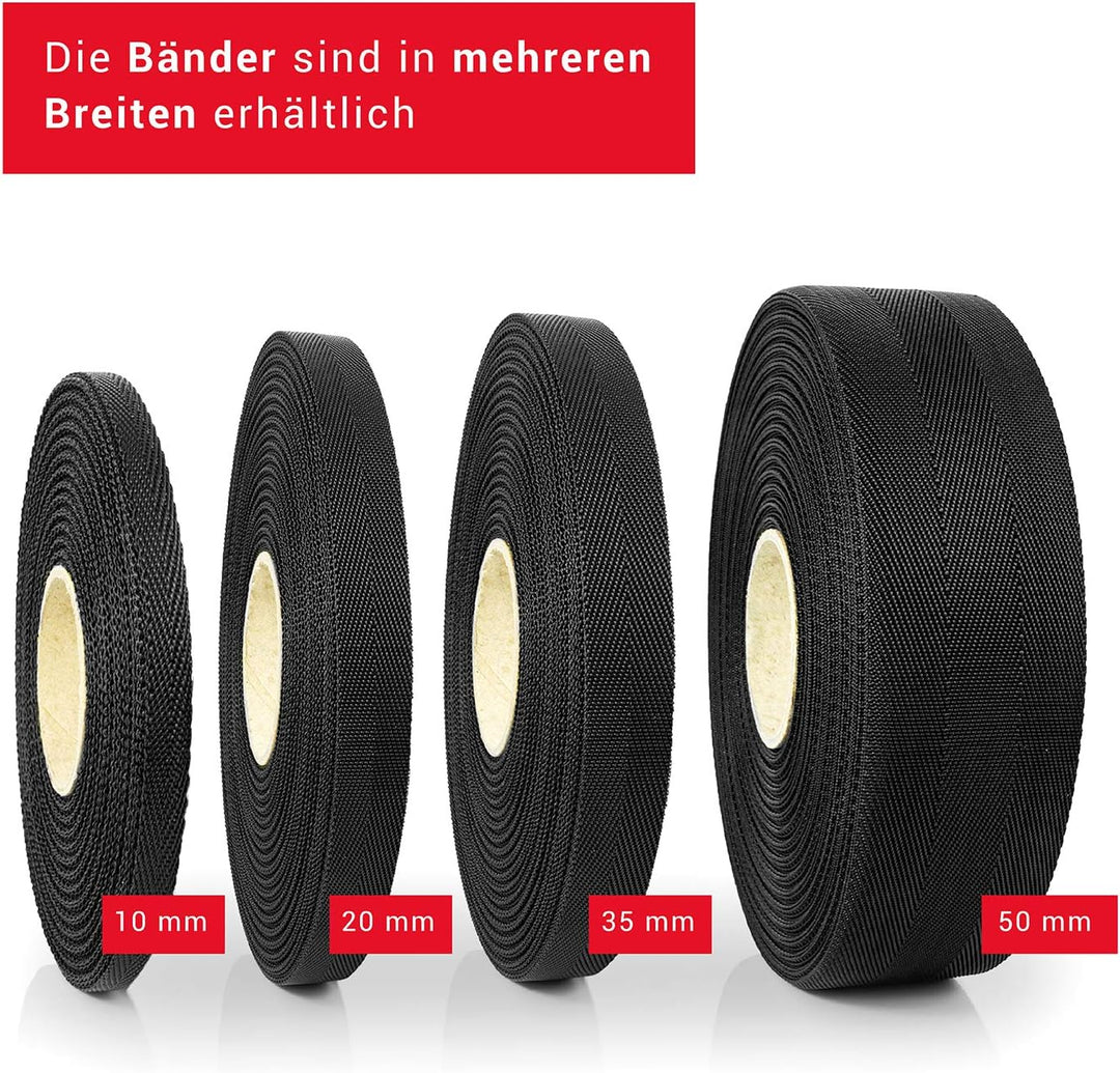 Effaband Baumanbinder 25m schwarz Breite 20 mm/Pflanzenbinder zur Baumbefestigung aus witterungsbest