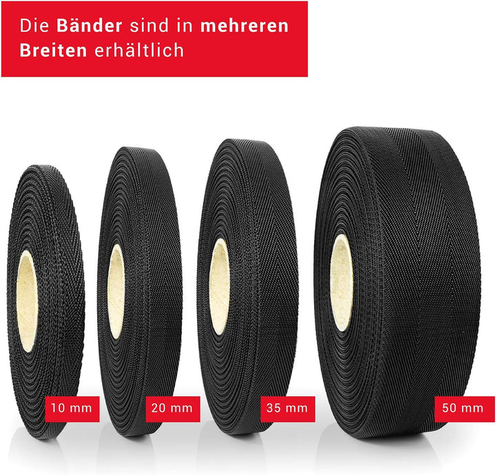 Effaband Baumanbinder 25m schwarz Breite 20 mm/Pflanzenbinder zur Baumbefestigung aus witterungsbest