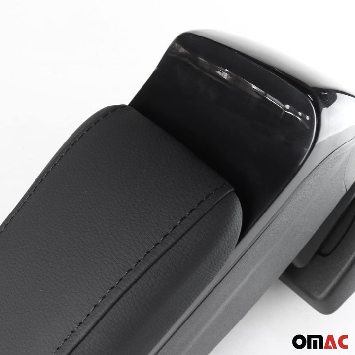 OMAC Armlehne Mittelarmlehne Mittelkonsole kompatibel mit VW Touran 2003-2010 PU-Leder Schwarz Toura