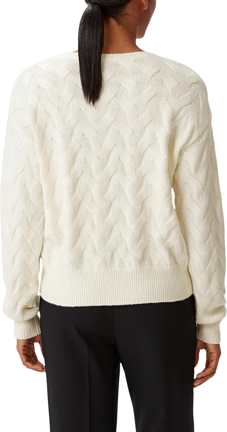 Comma Damen Pullover XL Weiss 0120, XL Weiss 0120
