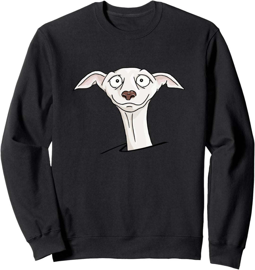 Greyhound Sighthound Whippet Lustiger Comic Windhund Sweatshirt