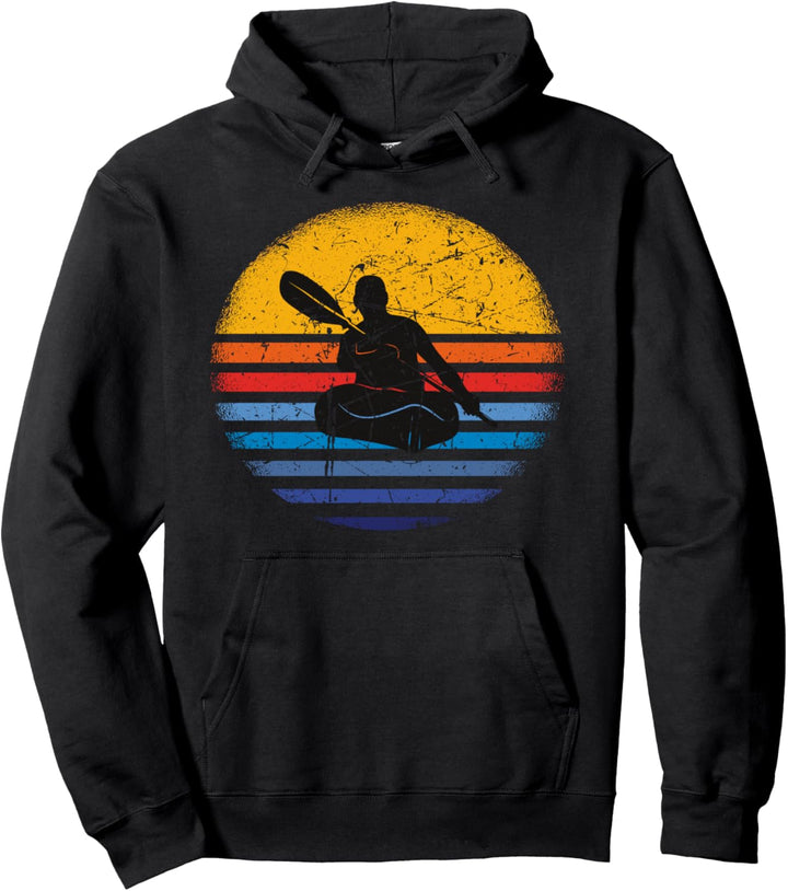 Retro Kajak Kanu Kayak Kajaker Sport Romantik Geschenk Pullover Hoodie