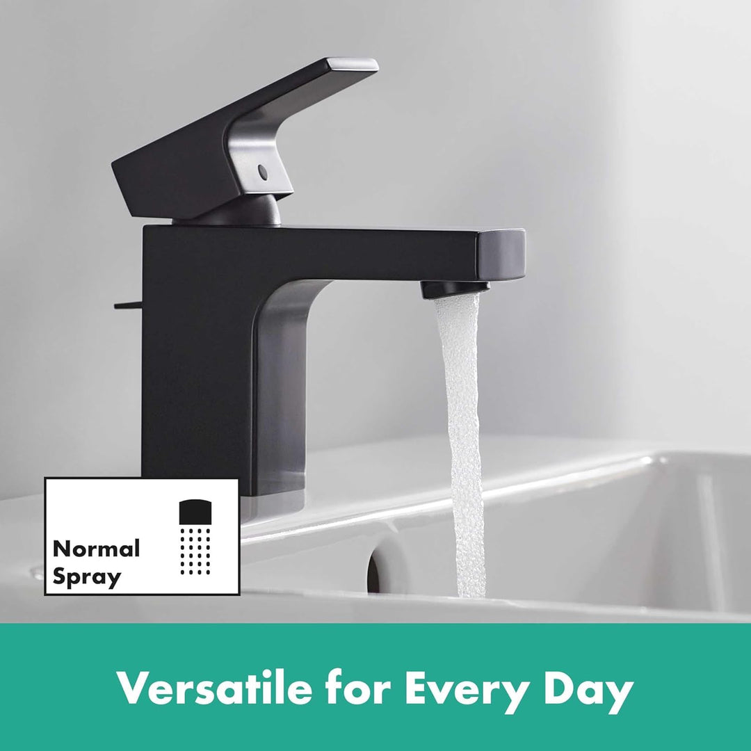 hansgrohe Waschtischarmatur Vernis Shape, Wasserhahn Bad mit Auslauf Höhe 70 mm, mit Zugstange, Bada