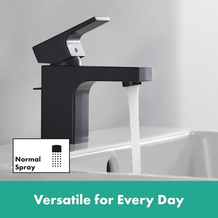 hansgrohe Waschtischarmatur Vernis Shape, Wasserhahn Bad mit Auslauf Höhe 70 mm, mit Zugstange, Bada