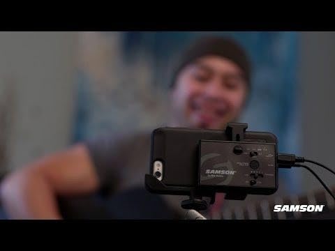 SAMSON Professional Handheld Wireless System for Mobile Video, schwarz Mikrofon und Empfänger, Mikro