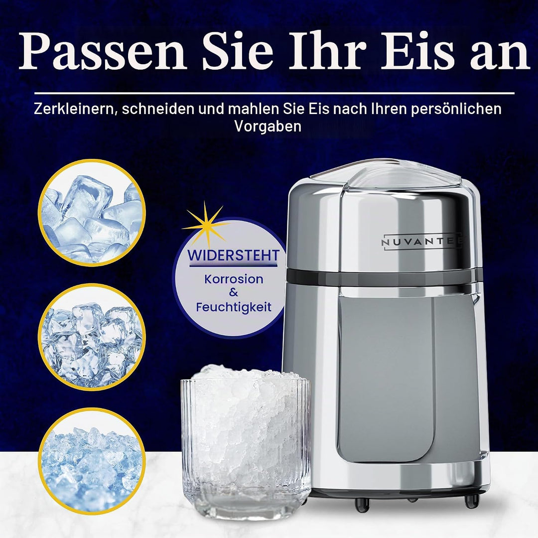 Nuvantee Eiszerkleinerer aus rostfreier Zinklegierung, Verchromte