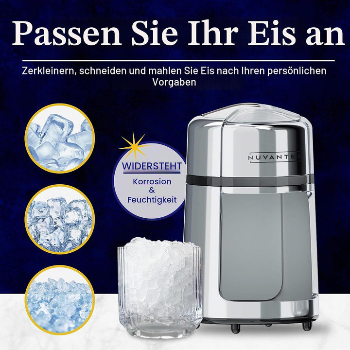 Nuvantee Eiszerkleinerer aus rostfreier Zinklegierung, Verchromte