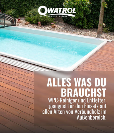 OWATROL® WPC Reiniger Holzreiniger Terasse 1L - Terrassenreiniger Holz - WPC Pflege - Pflegemittel f