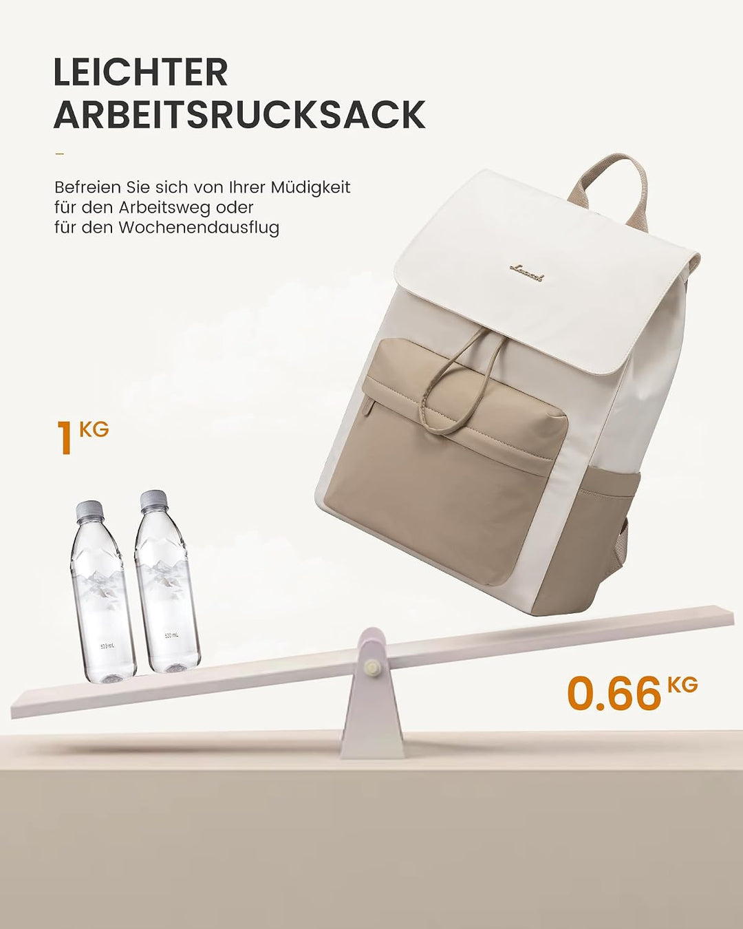 LOVEVOOK Rucksack Damen,17.3 Zoll Laptop Schulrucksack Teenager Wasserdicht Mädchen Leichter Schulta